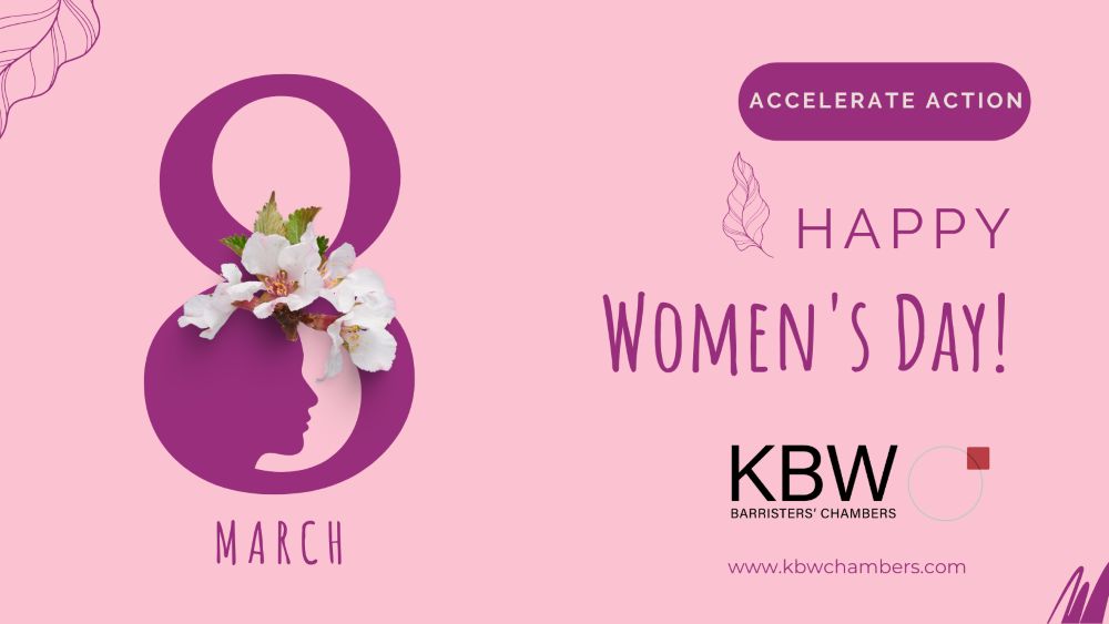 KBW Chambers wishes everyone a very happy International Women’s Day! 